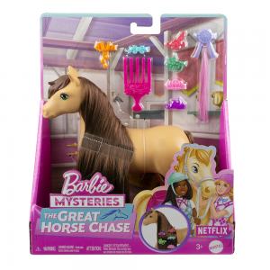 MATTEL BARBIE THE GREAT HORSE CHASE - ΠΟΝΥ ΜΕ ΚΑΣΤΑΝΑ ΜΑΛΛΙΑ HXJ29 / HXJ37