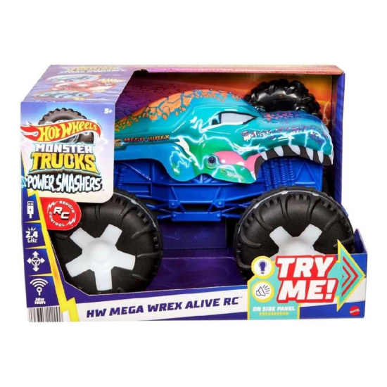 MATTEL HOT WHEELS MONSTER TRUCK POWER SMASHERS ΤΗΛΕΚΑΤΕΥΘΥΝΟΜΕΝΟ MEGA-WREX ALIVE 1:15 JBD90