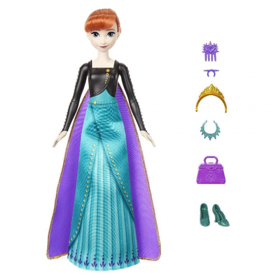 MATTEL DISNEY FROZEN SPIN AND REVEAL ΚΟΥΚΛΑ ANNA HXD27