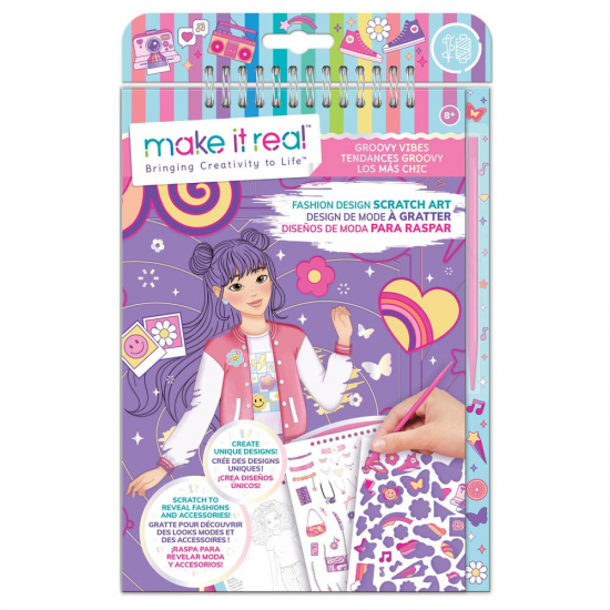 MAKE IT REAL FASHION SKETCHBOOK DESIGN SCTRATCH GROOVY VIBE 3211