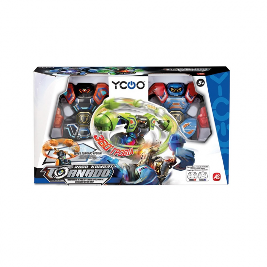 SILVERLIT YOCO ΤΗΛΕΚΑΤΕΥΘΥΝΟΜΕΝΑ ΡΟΜΠΟΤ ΣΕΤ 2 - ROBO KOMBAT 360 TORNADO ΚΟΚΚΙΝΟ-ΠΟΡΤΟΚΑΛΙ 7530-86883