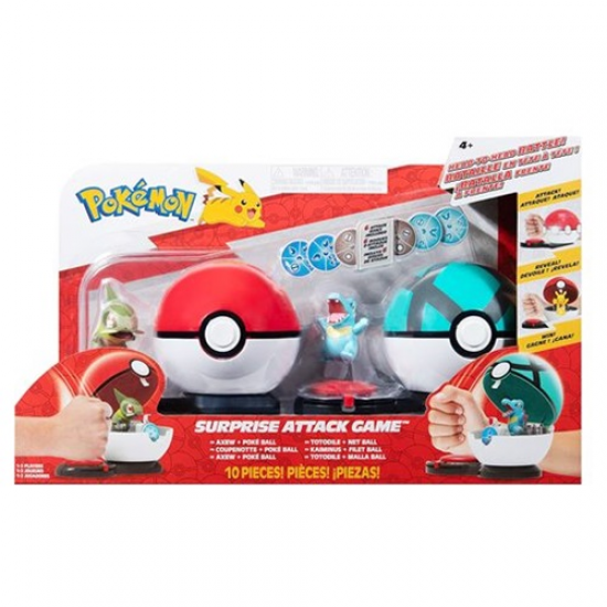 POKEMON ΠΑΙΧΝΙΔΙ ΜΑΧΗΣ 2 ΤΕΜ.W3 AXEW + POKE BALL AND TOTODILE + NET BALL PKW3164