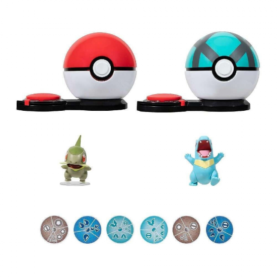 POKEMON ΠΑΙΧΝΙΔΙ ΜΑΧΗΣ 2 ΤΕΜ.W3 AXEW + POKE BALL AND TOTODILE + NET BALL PKW3164