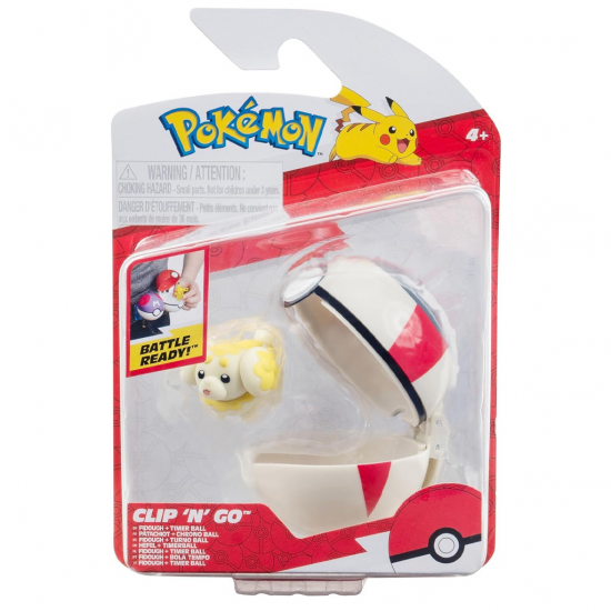 POKEMON ΦΙΓΟΥΡΑ ΜΑΧΗΣ ΚΑΙ POKE BALL - FIDOUGH AND TIMER BALL PKW3625