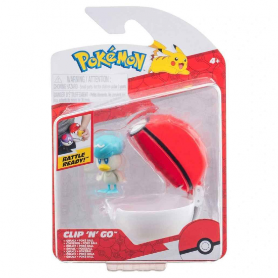 POKEMON ΦΙΓΟΥΡΑ ΜΑΧΗΣ ΚΑΙ POKE BALL - QUAXLY AND POKE BALL PKW3630