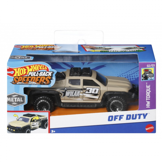 MATTEL HOT WHEELS ΑΥΤΟΚΙΝΗΤΑΚΙΑ PULL BACK ΜΕ ΑΝΟΙΓΟΜΕΝΑ ΜΕΡΗ OFF DUTY HPR70 / HWH41