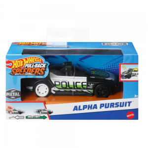 MATTEL HOT WHEELS ΑΥΤΟΚΙΝΗΤΑΚΙΑ PULL BACK ΜΕ ΑΝΟΙΓΟΜΕΝΑ ΜΕΡΗ ALPHA PURSUIT HPR70 / HPR85