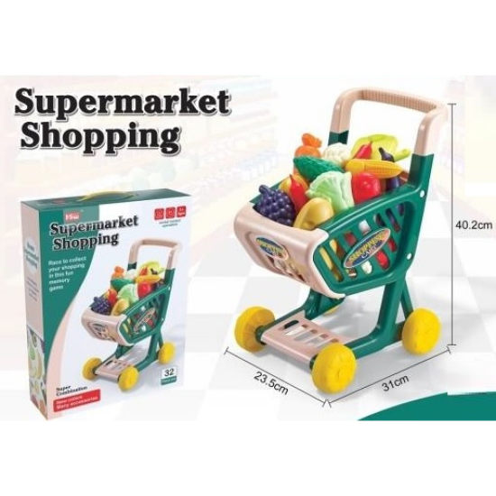 ΚΑΡΟΤΣΙ SUPER MARKET ΜΕ ΦΡΟΥΤΑ 43X33 EK. K-211