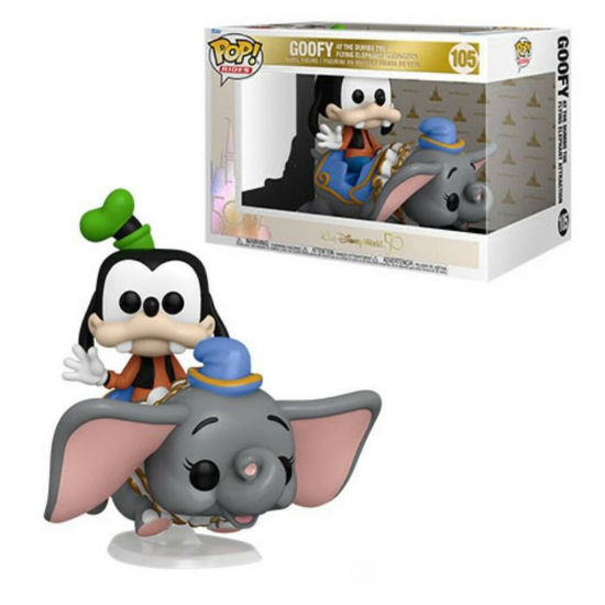 FUNKO POP RIDES : WALT DISNEY WORLD 50 YEARS - GOOFY AT THE DUMBO FLYNING ELEPHANT #105 505710