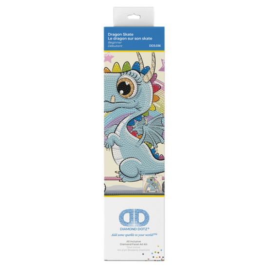 DIAMOND DOTZ ΚΑΤΑΣΚΕΥΗ ΨΗΦΙΔΩΤΟ ΚΑΜΒΑΣ BLISTER 23x25cm ΠΑΤΙΝΙ ΔΡΑΚΟΥ DD3.036
