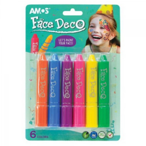 AMOS FACE DECO ΧΡΩΜΑΤΑ ΠΡΟΣΩΠΟΥ ΣΕΤ 6 ΧΡΩΜ. ΦΩΣΦΟΡΙΖΕ 134FD5Β6-S