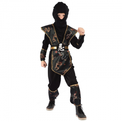 ΑΠΟΚΡΙΑΤΙΚΗ ΣΤΟΛΗ ΠΑΙΔΙΚΗ 7-10 ΕΤΩΝ ΧΡΥΣΟΣ NINJA 3-2096