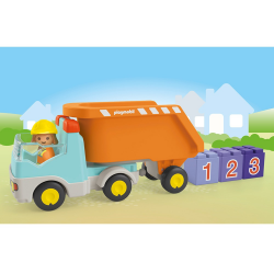 PLAYMOBIL JUNIOR - ΑΝΑΤΡΕΠΟΜΕΝΟ ΦΟΡΤΗΓΟ ΜΕ ΕΡΓΑΤΗ 71685