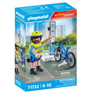 PLAYMOBIL ACTION HEROES - ΑΣΤΥΝΟΜΟΣ ΜΕ ΗΛΕΚΤΡΙΚΟ ΠΟΔΗΛΑΤΟ 71732