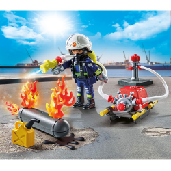 PLAYMOBIL ACTION HEROES - ΠΥΡΟΣΒΕΣΤΗΣ ΜΕ ΑΝΤΛΙΑ ΝΕΡΟΥ 71826