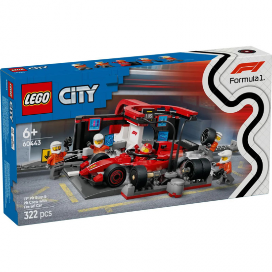LEGO CITY - F1 PIT STOP AND PIT CREW WITH FERRARI CAR 60443