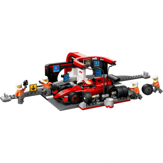 LEGO CITY - F1 PIT STOP AND PIT CREW WITH FERRARI CAR 60443