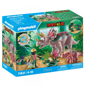 PLAYMOBIL DINOS ΤΡΙΚΕΡΑΤΟΠΕΣ ΚΑΙ ΕΞΕΡΕΥΝΗΤΗΣ 71821