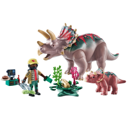 PLAYMOBIL DINOS ΤΡΙΚΕΡΑΤΟΠΕΣ ΚΑΙ ΕΞΕΡΕΥΝΗΤΗΣ 71821