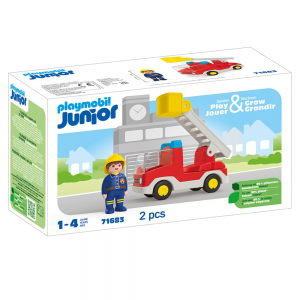 PLAYMOBIL JUNIOR ΠΥΡΟΣΒΕΣΤΗΣ ΜΕ ΚΛΙΜΑΚΟΦΟΡΟ ΟΧΗΜΑ 71683