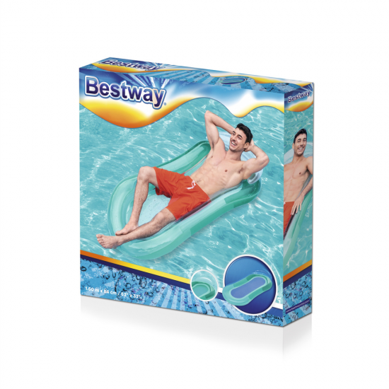 BESTWAY ΦΟΥΣΚΩΤΟ ΣΤΡΩΜΑ ΤΥΡΚΟΥΑΖ AQUA LOUNGE 160X84CM 42-2462 BESTWAY ΦΟΥΣΚΩΤΟ ΣΤΡΩΜΑ ΤΥΡΚΟΥΑΖ AQUA LOUNGE 160X84CM 42-2462