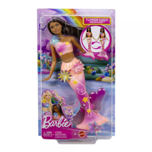 MATTEL BARBIE ΚΟΥΚΛΑ ΜΑΓΙΚΗ ΓΟΡΓΟΝΑ ΠΟΥ ΑΝΘΙΖΕΙ ΜΕΛΑΧΡΙΝΗ JDM73