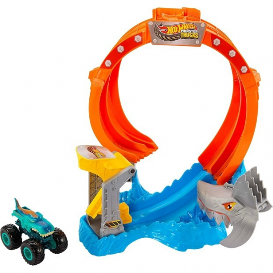 MATTEL HOT WHEELS MONSTER TRUCKS ΠΙΣΤΑ SHARKS VS DINOS JFR08