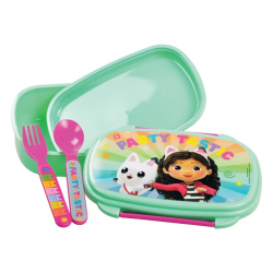 GIM ΦΑΓΗΤΟΔΟΧΕΙΟ GABBY'S DOLLHOUSE ΜΕ ΚΟΥΤΑΛΙ ΚΑΙ ΠΙΡΟΥΝΙ 574-10276