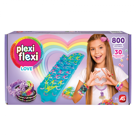 AS COMPANY PLEXI FLEXI LOVE ΑΡΓΑΛΕΙΟΣ ΜΕ 800 ΛΑΣΤΙΧΑΚΙΑ ΚΑΙ 30 ΑΞΕΣΟΥΑΡ ΓΙΑ ΗΛΙΚΙΕΣ 1080-25574
