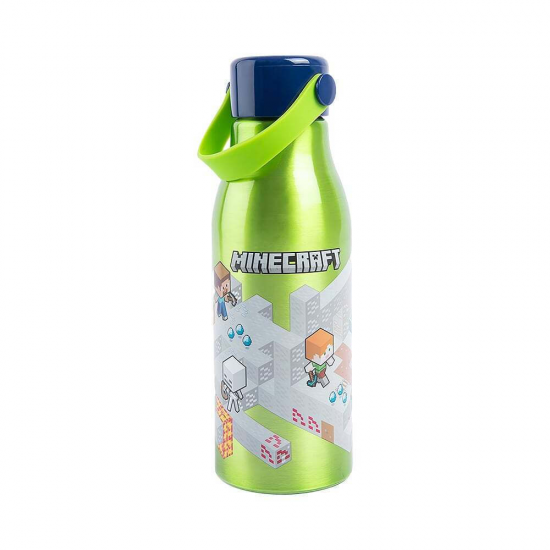 GIM STOR ΜΠΟΥΚΑΛΙ ΑΛΟΥΜΙΝΙΟΥ ΜΕ ΛΑΒΗ 760ML MINECRAFT 530-40461
