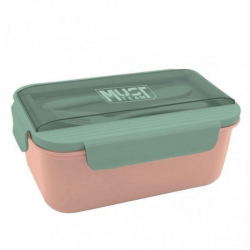 MUST ΦΑΓΗΤΟΔΟΧΕΙΟ PP 1500ML ΜΕ ΠΙΡΟΥΝΙ ΚΑΙ ΚΟΥΤΑΛΙ ΡΟΖ ΒΕΡΑΜΑΝ 586529