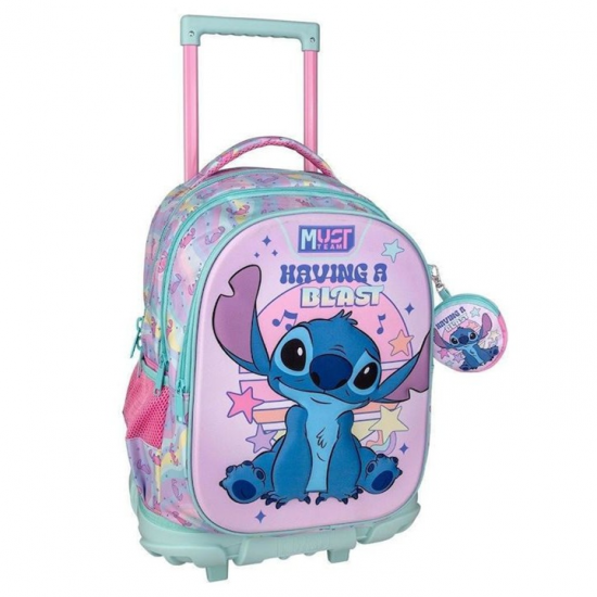 MUST ΤΣΑΝΤΑ ΔΗΜΟΤΙΚΟΥ TROLLEY ΜΕ 3 ΘΗΚΕΣ LILO AND STITCH HAVING A BLAST 565046.