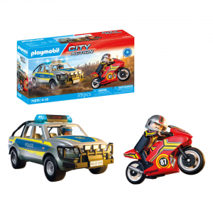 PLAYMOBIL CITY ACTION - ΑΣΤΥΝΟΜΙΚΟ ΟΧΗΜΑ PICKUP ΚΑΙ ΜΟΤΟΣΥΚΛΕΤΑ 71875