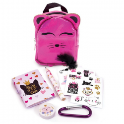 HAPPIHOBBI TEENI MINI ΤΣΑΝΤΑΚΙ ΜΕ ΕΚΛΠΗΞΕΙΣ ΡΟΖ ΓΑΤΑΚΙ 1080-51101