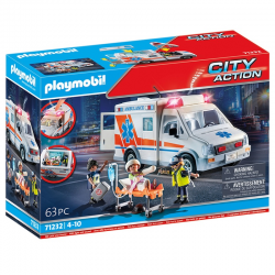PLAYMOBIL CITY ACTION - ΑΣΘΕΝΟΦΟΡΟ ΜΕ ΔΙΑΣΩΣΤΕΣ 71232