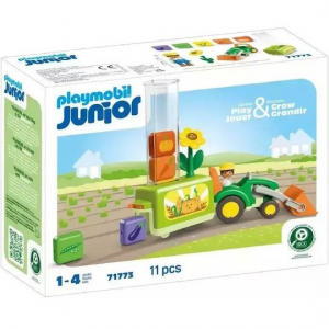 PLAYMOBIL JUNIOR - ΤΡΑΚΤΕΡ ΜΕ ΛΑΧΑΝΙΚΑ 71773