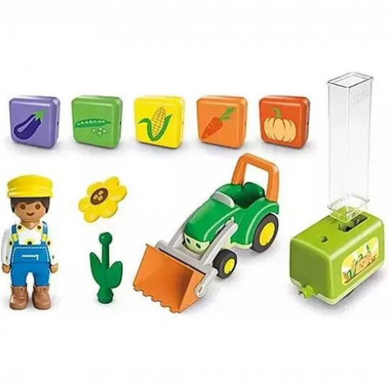 PLAYMOBIL JUNIOR - ΤΡΑΚΤΕΡ ΜΕ ΛΑΧΑΝΙΚΑ 71773