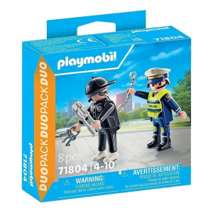 PLAYMOBIL DUO PACK - ΑΣΤΥΝΟΜΟΣ ΚΑΙ ΔΙΑΡΡΗΚΤΗΣ 71804