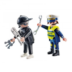 PLAYMOBIL DUO PACK - ΑΣΤΥΝΟΜΟΣ ΚΑΙ ΔΙΑΡΡΗΚΤΗΣ 71804