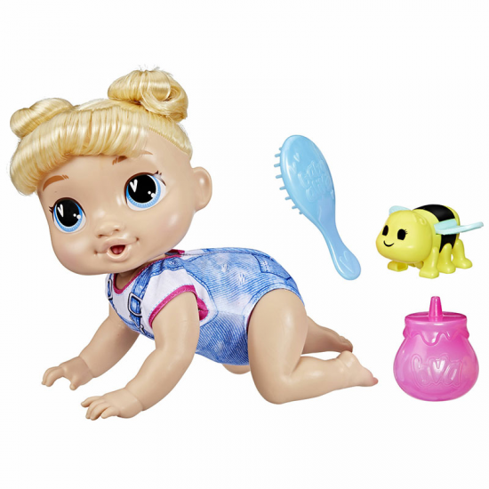 HASBRO BABY ALIVE BLONDE HAIR CRAWL N' PLAY HARPER HUGS F9709 HASBRO BABY ALIVE BLONDE HAIR CRAWL N' PLAY HARPER HUGS F9709