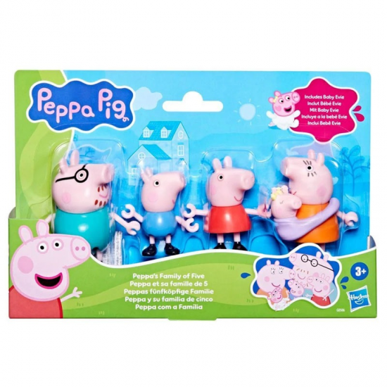 HASBRO PEPPA PIG PEPPA'S FAMILY OF 5 PACK G0506 HASBRO PEPPA PIG PEPPA'S FAMILY OF 5 PACK G0506