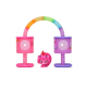 JUST TOYS QT KITTIES RAINBOW PLAYSET 450009