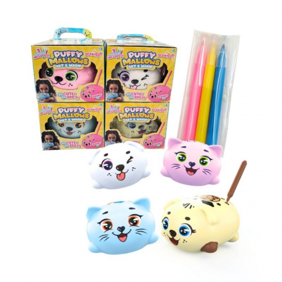 JUST TOYS PUFFY MALLOWS ΑΣΠΡΟ PM002 JUST TOYS PUFFY MALLOWS ΑΣΠΡΟ PM002