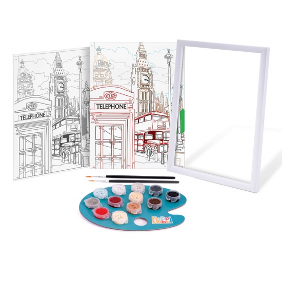 HAPPIHOBBI PAINT AND FRAME ΖΩΓΡΑΦΙΖΩ ΜΕ ΑΡΙΘΜΟΥΣ MAJESTIC LONDON 1038-41023 HAPPIHOBBI PAINT AND FRAME ΖΩΓΡΑΦΙΖΩ ΜΕ ΑΡΙΘΜΟΥΣ MAJESTIC LONDON 1038-41023