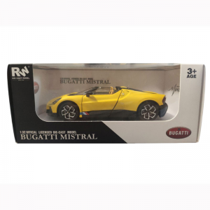 JUST TOYS ΑΥΤΟΚΙΝΗΤΟ ΚΙΤΡΙΝΟ BUGGATI MISTRAL 8532