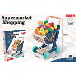MARTIN TOYS ΚΑΡΟΤΣΙ SUPER MARKET ΜΕ ΦΡΟΥΤΑ ΚΟΠΗΣ 36 ΤΕΜ. K-215