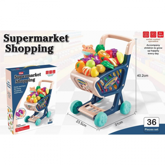 MARTIN TOYS ΚΑΡΟΤΣΙ SUPER MARKET ΜΕ ΦΡΟΥΤΑ ΚΟΠΗΣ 36 ΤΕΜ. K-215 MARTIN TOYS ΚΑΡΟΤΣΙ SUPER MARKET ΜΕ ΦΡΟΥΤΑ ΚΟΠΗΣ 36 ΤΕΜ. K-215