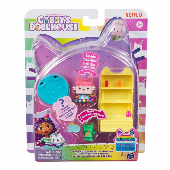 SPIN MASTER GABBY'S DOLLHOUSE - CAT ERRIFIC CELEBRATION - BOBBLE KITTY BABY BOX 6068602 / 20144757