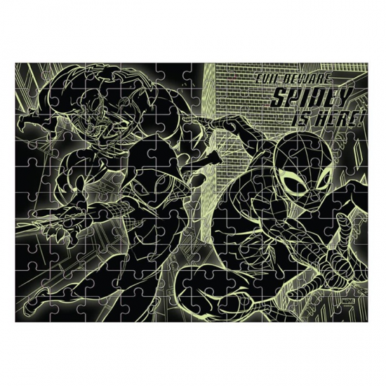 LUNA PUZZLE ΧΡΩΜΑΤΙΣΜΟΥ 2 ΟΨΕΩΝ SPIDERMAN GLOW IN THE DARK 100ΤΕΜ. 48Χ34ΕΚ. 508707