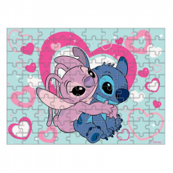 LUNA PUZZLE ΧΡΩΜΑΤΙΣΜΟΥ 2 ΟΨΕΩΝ DISNEY STITCH GLOW IN THE DARK 100ΤΕΜ. 48Χ34ΕΚ. 565647